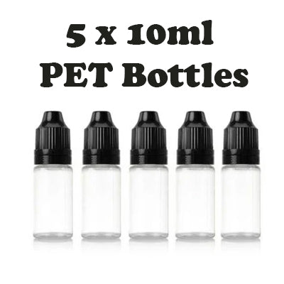 Empty Bottles - PET -10ml/30ml  (5 Pack) B1