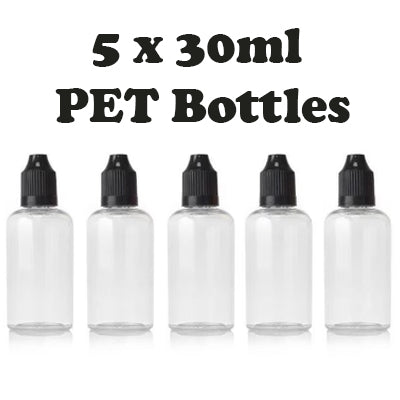 Empty Bottles - PET -10ml/30ml  (5 Pack) B1