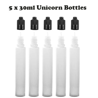 Unicorn LDPE Empty Bottles -30ml/60ml (5 Pack) B3