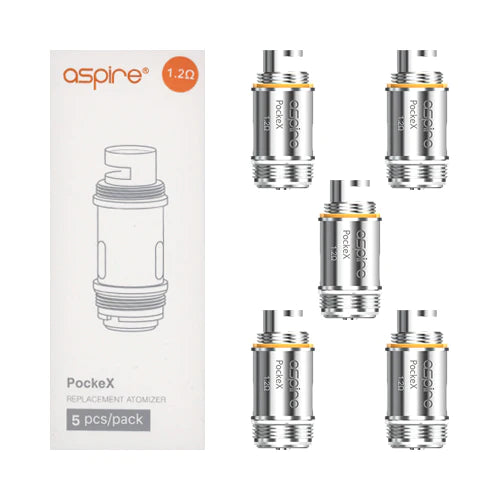 Aspire - PockeX Coils - "0.6Ω" & "1.2Ω" - 5 Pack