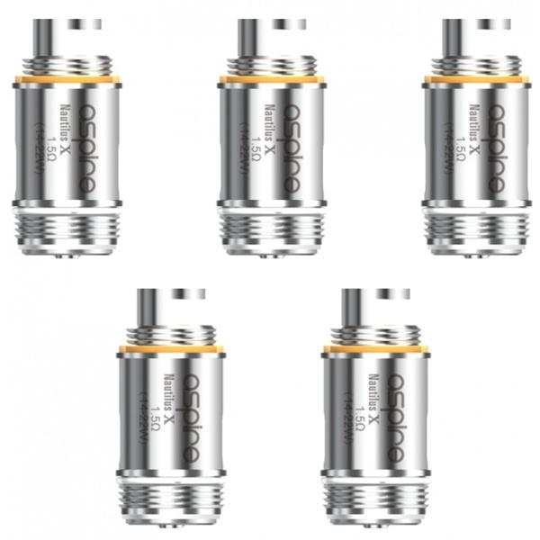 Aspire Nautilus X Tank Atomizer - Kanthal Coils (1.5ohm & 1.8ohm) - 5pc