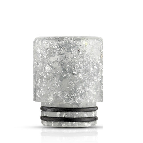 Silver Flower Resin Drip Tip 810