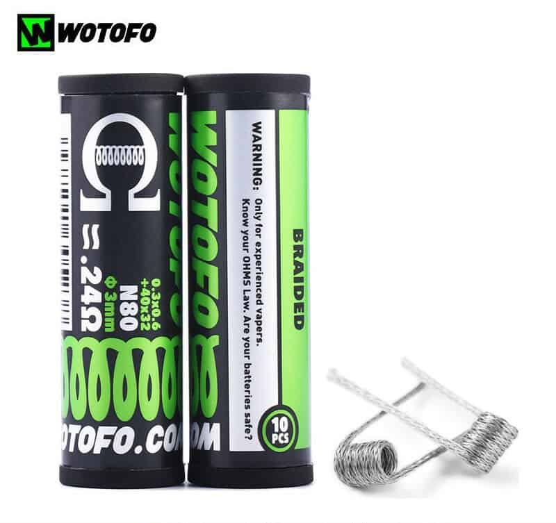 10pcs Wotofo Braided Prebuilt Coils