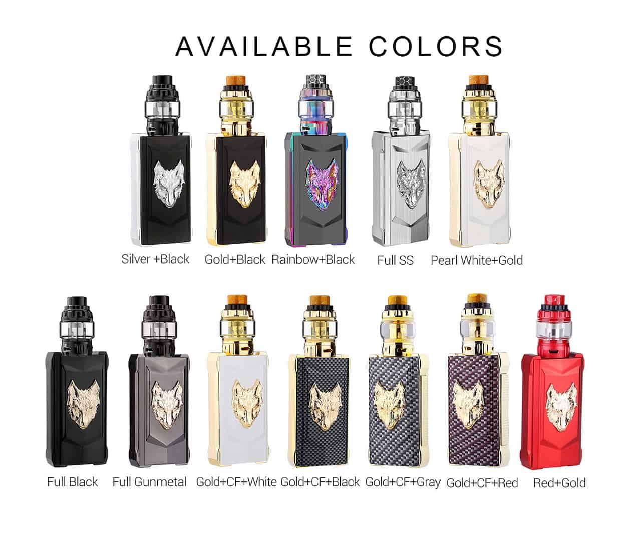 Sigelei Snowwolf Mfeng 200W Mod Kit with Wolf Tank Atomizer 6ml