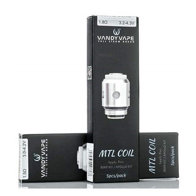 Vandy vape Replacement Coils (1.5ohm & 1.8ohm & 0.7ohm) for Berserker MTL Tank/AP MTL Tank /BSKR S Kit(5pcs/Pack)